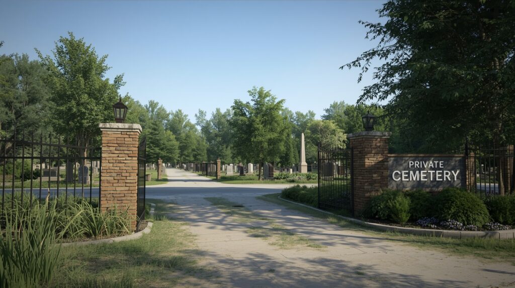 Cemetery entrance where marketing and consumer decisions begin