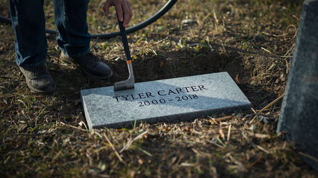 Cemetery installation of a third-party grave marker